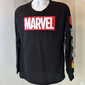 Marvel Appliqué Graphic Jersey Knot Long Sleeve Tee LG NWT